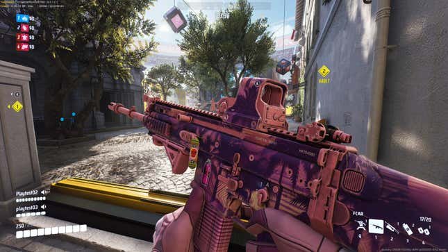 A screenshot shows an assault rifle in The Finals. 