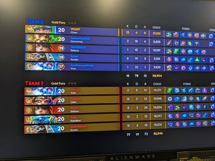 Smite 2 pre-alpha preview leaderboard screenshot