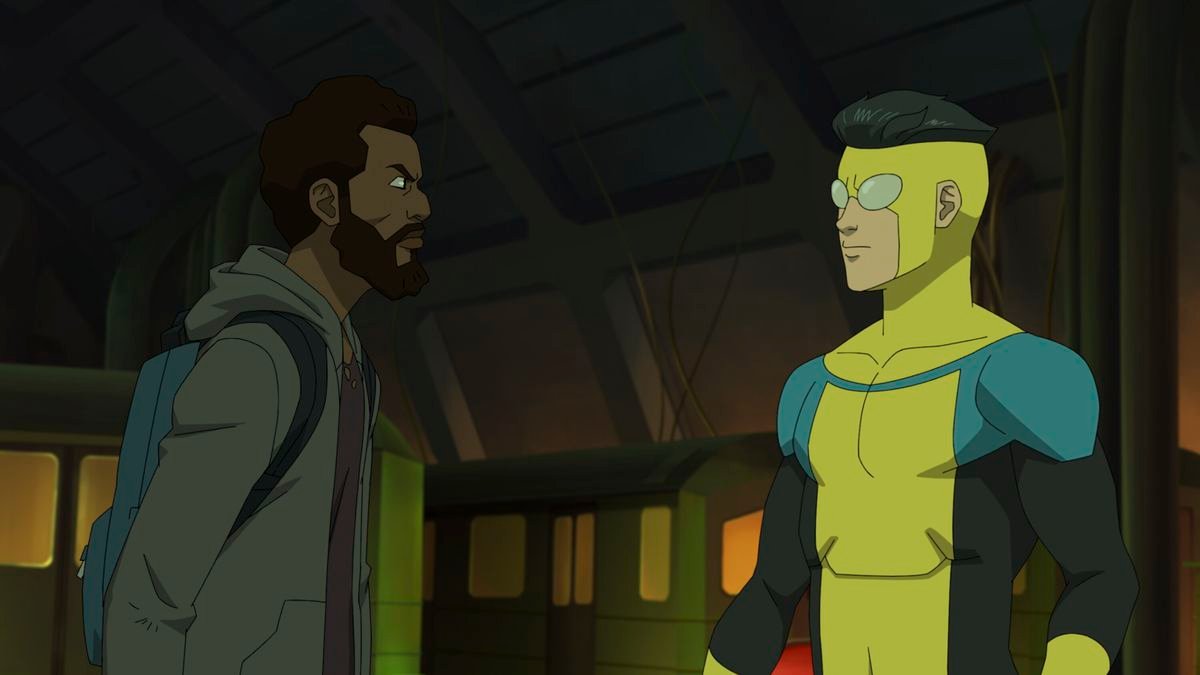 In another timeline, Mark Grayson talks with Angstrom Levy in Invincible season 2