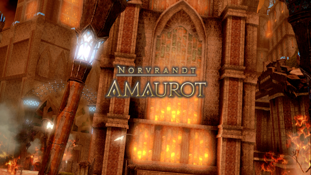 Amaurot title screen in Final Fantasy XIV