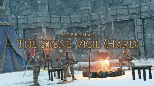 Stone Vigil (Hard) title screen in Final Fantasy XIV